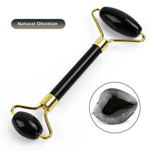 Load image into Gallery viewer, Natural Stone Jade Roller Facial Massage Crystal Stone Body Facial Massager Skincare Ice Roller Wrinkle Removal Beauty Tool