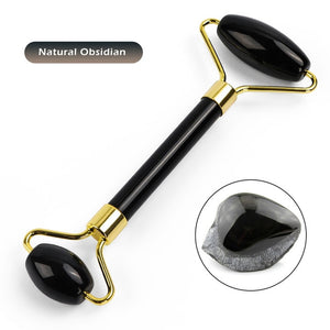 Natural Stone Jade Roller Facial Massage Crystal Stone Body Facial Massager Skincare Ice Roller Wrinkle Removal Beauty Tool