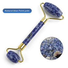 Load image into Gallery viewer, Natural Stone Jade Roller Facial Massage Crystal Stone Body Facial Massager Skincare Ice Roller Wrinkle Removal Beauty Tool