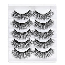 Load image into Gallery viewer, 5 pairs 5D Mink Eyelashes Natural False Eyelashes Lashes Soft Fake Eyelashes Extension Makeup Wholesale