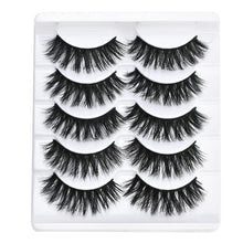 Load image into Gallery viewer, 5 pairs 5D Mink Eyelashes Natural False Eyelashes Lashes Soft Fake Eyelashes Extension Makeup Wholesale