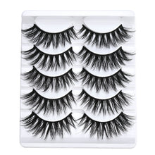 Load image into Gallery viewer, 5 pairs 5D Mink Eyelashes Natural False Eyelashes Lashes Soft Fake Eyelashes Extension Makeup Wholesale