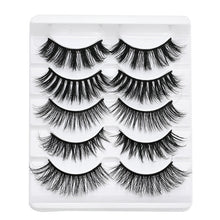 Load image into Gallery viewer, 5 pairs 5D Mink Eyelashes Natural False Eyelashes Lashes Soft Fake Eyelashes Extension Makeup Wholesale