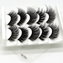 Load image into Gallery viewer, 5 pairs 5D Mink Eyelashes Natural False Eyelashes Lashes Soft Fake Eyelashes Extension Makeup Wholesale