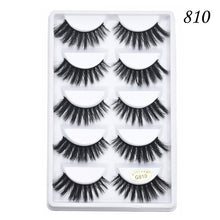 Load image into Gallery viewer, 5 pairs 5D Mink Eyelashes Natural False Eyelashes Lashes Soft Fake Eyelashes Extension Makeup Wholesale