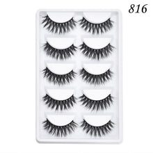 Load image into Gallery viewer, 5 pairs 5D Mink Eyelashes Natural False Eyelashes Lashes Soft Fake Eyelashes Extension Makeup Wholesale