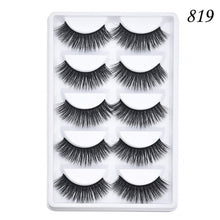 Load image into Gallery viewer, 5 pairs 5D Mink Eyelashes Natural False Eyelashes Lashes Soft Fake Eyelashes Extension Makeup Wholesale