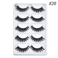 Load image into Gallery viewer, 5 pairs 5D Mink Eyelashes Natural False Eyelashes Lashes Soft Fake Eyelashes Extension Makeup Wholesale