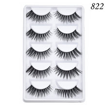 Load image into Gallery viewer, 5 pairs 5D Mink Eyelashes Natural False Eyelashes Lashes Soft Fake Eyelashes Extension Makeup Wholesale