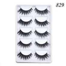 Load image into Gallery viewer, 5 pairs 5D Mink Eyelashes Natural False Eyelashes Lashes Soft Fake Eyelashes Extension Makeup Wholesale