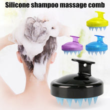 Load image into Gallery viewer, Silicone Shampoo Brush Hair Scalp Cleaning Massage Brush Soft Silicone Comb WS99