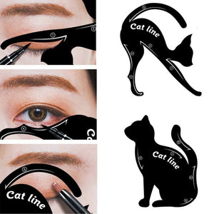 2Pcs Eye Liner Makeup Cat Eye Eyeliner Stencil New Design Eyeliner Stencil Models Eyebrow Eyes Liner Template Shaper Tool