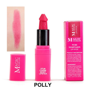 12 Colors Penis Shape Mushroom Long Lasting Moisture Cosmetic Lipstick Lips Makeup Waterproof Lipstick