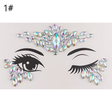 Load image into Gallery viewer, 3D Crystal Forehead Headpiece Sticker Hair Jewels Glitter Face Body Gems Shiny Rhinestone Festival Temporary Tattoo Stickers