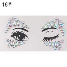 Load image into Gallery viewer, 3D Crystal Forehead Headpiece Sticker Hair Jewels Glitter Face Body Gems Shiny Rhinestone Festival Temporary Tattoo Stickers