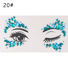 Load image into Gallery viewer, 3D Crystal Forehead Headpiece Sticker Hair Jewels Glitter Face Body Gems Shiny Rhinestone Festival Temporary Tattoo Stickers