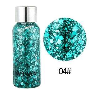 9Colors Body Hair Face Eye Glitter Gel Cream Party Spangle Eyeshadow  Multi-function Makeup Glitter Cream TSLM2