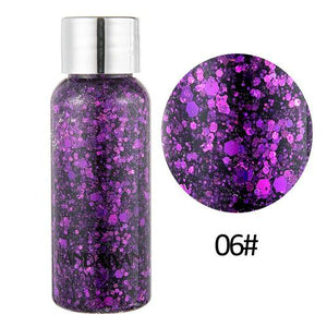 9Colors Body Hair Face Eye Glitter Gel Cream Party Spangle Eyeshadow  Multi-function Makeup Glitter Cream TSLM2