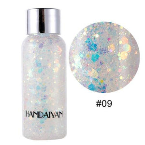 9Colors Body Hair Face Eye Glitter Gel Cream Party Spangle Eyeshadow  Multi-function Makeup Glitter Cream TSLM2