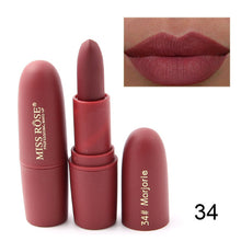 Load image into Gallery viewer, New MISS ROSE Lipstick Matte Waterproof Velvet Lip Stick 18 Colors Sexy Red Brown Pigments Makeup Matte Lipsticks Beauty Lips