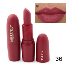 Load image into Gallery viewer, New MISS ROSE Lipstick Matte Waterproof Velvet Lip Stick 18 Colors Sexy Red Brown Pigments Makeup Matte Lipsticks Beauty Lips