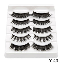 Load image into Gallery viewer, SEXYSHEEP 5Pairs 3D Mink Hair False Eyelashes Natural/Thick Long Eye Lashes Wispy Makeup Beauty Extension Tools